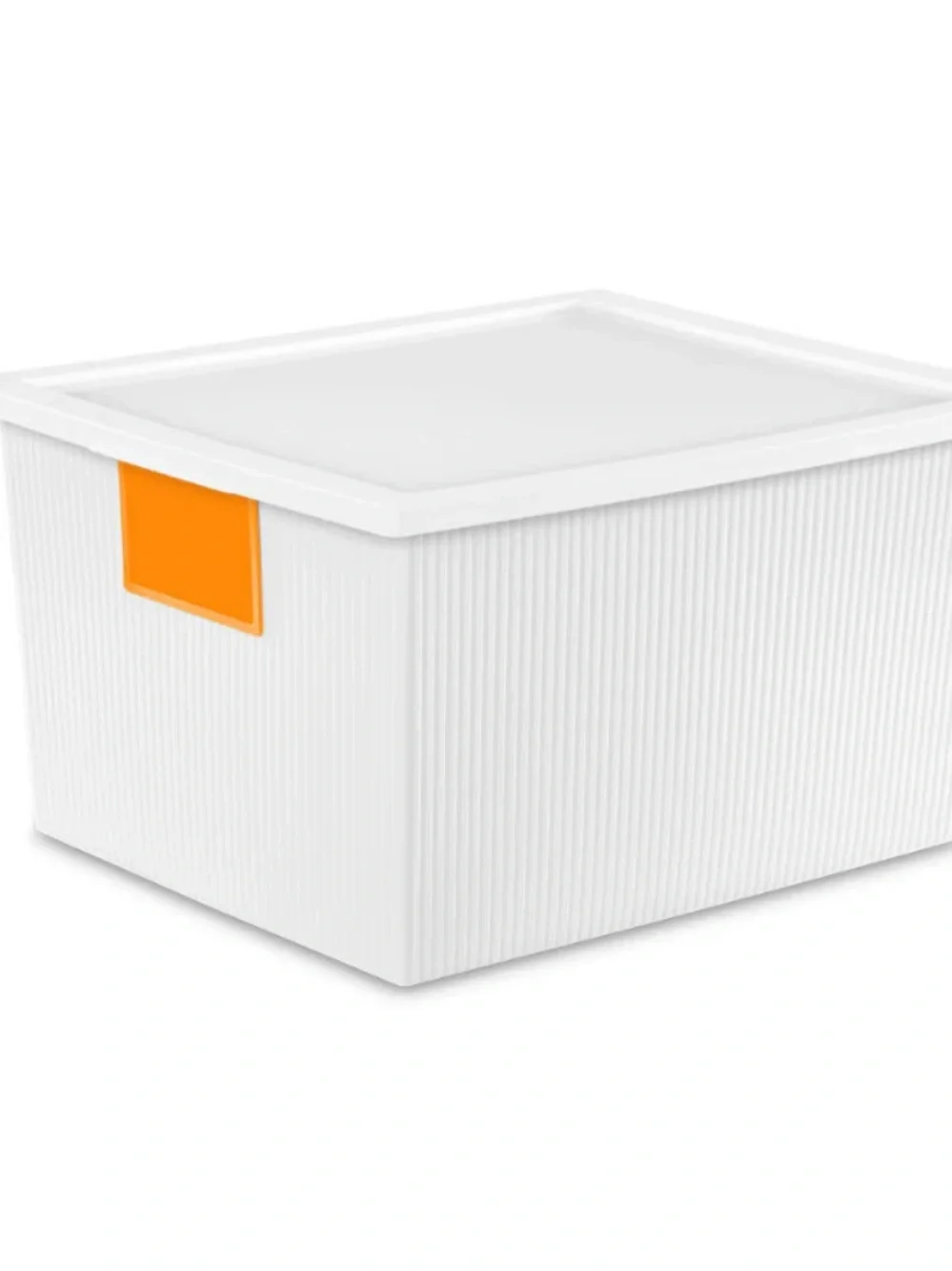 Sterilite® 25 Qt White ID Box w/ Write-On Labels
